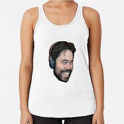 Hikaru Nakamura 面白い笑い顔ステッカーレーサーバックタンクトップ