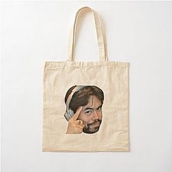 Hikaru Nakamura 面白い考え顔のステッカーコットントートバッグ