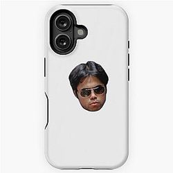 Hikaru Nakamura 面白い暗いメガネの顔のステッカー iPhoneケース
