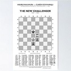 新しい挑戦者 - - - Hikaru Nakamura Gukesh Dommaraju対 - 有名なチェスポスター