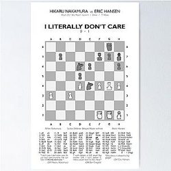 私は文字通り心配しないでください - Hikaru Nakamura 対比 エリックハンセン - 有名なチェスポスター