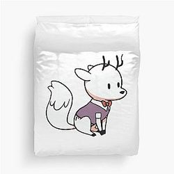Hilda's cute deerfox in tuxedo Duvet Cover