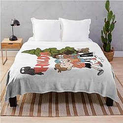 Hilda and friends throw blanket