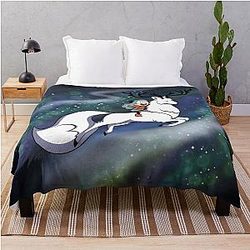 Hilda Alpha Deer Fox Throw Blanket