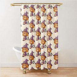 Hilda Honeyspell Cozy Witch Girl with Art Print Shower Curtain