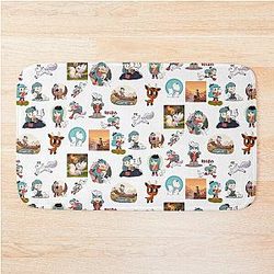 Hilda heapq Netflix Hilda twig cartoon Sleeping twig kids show hilda twig Bath Mat