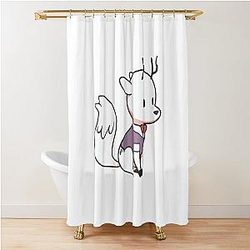 Hilda's Cute Deerfox in Tuxedo Shower Curtain