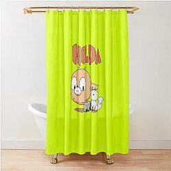 Hilda Netflix Hilda Mayor and Cat Birthday Gift Best Shower Curtain