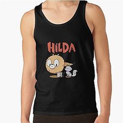 Hilda Netflix Hilda Mayor and Cat Birthday Gifttank Top