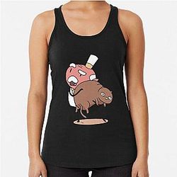 cute hilda netflix hilda mayor and cat birthday gift best Racerback Tank Top