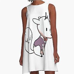 Hilda's Funny Deerfox in Tuxedo A-Line Dress