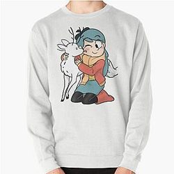 Hilda and the cute deerfox Pullover Sweatshirt