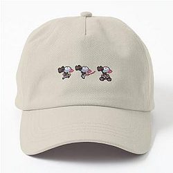 Black and White Protagonist Hilda Dad Hat Sticker