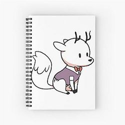 Hilda's cute deerfox in tuxedo Spiral Notebook