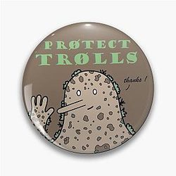 Hilda fanart Protect Trolls Pin