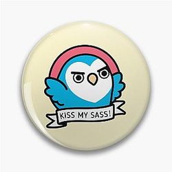 Hilda the Lovebird - Kiss My Sass Pin