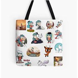 Hilda Netflix, Hilda Twig Cartoon, Kids Show, Sleeping Twig, All Over Print Tote Bag