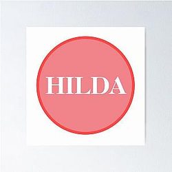 Hilda Pink Girl Name Poster