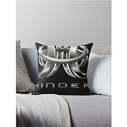 logo hinder band tour throw pillow