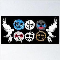 Hollywood Undead Mask Poster RB1412