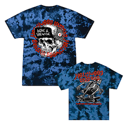 Blue Tie-Dye Skater Graphic Tee LA 0906 Hollywood Undead T-Shirt