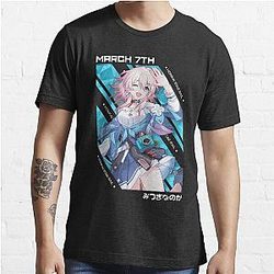 March 7th - Honkai Star Rail V.1 verde blanco camiseta esencial
