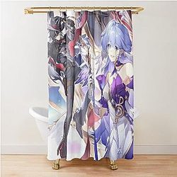 Robin y Boothill - Honkai: Star Rail Shower Curtain