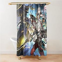 Honkai Star Rail 1.2 Artwork, Even Immortality Ends Shower Curtain