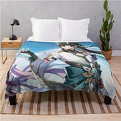 Honkai Star Rail 1.3 Poster, Celestial Eyes Above Mortal Ruins Throw Blanket
