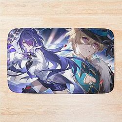 Acheron e Aventurine - Honkai: Star Rail Bath Mat