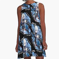 Jingliu... Honkai Star Rail V.1 branco ver A-Line Vestido