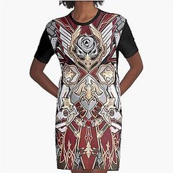 Argenti Honkai Star Rail Mecha Graphic T-Shirt Dress