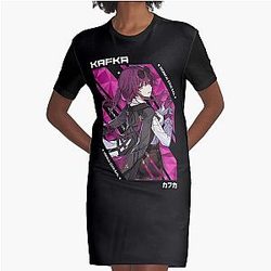 Kafka - Honkai Star Rail V.1 branco ver gráfico T-shirt vestido