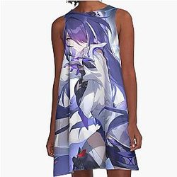 Acheron e Aventurine - Honkai: Star Rail A-Line Vestido