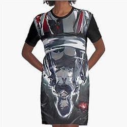 Acheron Honkai Star Rail T-shirt vestido gráfico