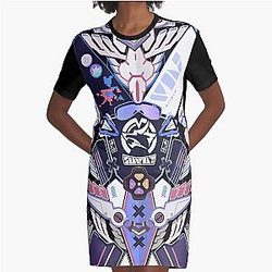 Lobo prateado Honkai Star Rail Vestido gráfico t-shirt
