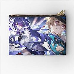 Acheron e Aventurine - Honkai: Star Rail Zipper Pouch