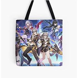 Honkai Star Rail Banner arte todo sobre impressão Tote saco