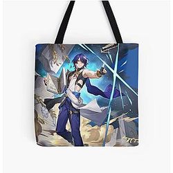 Dr. Ratio (limpio) Splash Art, Honkai Star Rail All over Print Tote Bag