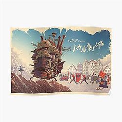 Howl's Moving Castle ポスター - howl's moving castle ポスター RB2507 [ID490]