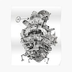 Howl's Moving Castle Posters - Howl's moving castle Poster RB2507 [ID506]