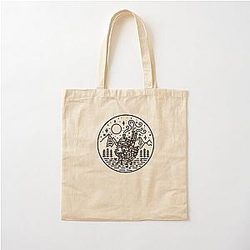 Howl's Moving Castle バッグ - Howlの動く城-黒い輪郭の綿のトート バックRB2507 [ID762]