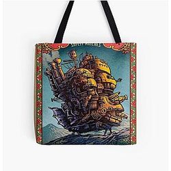 Howl's Moving Castle バッグ - Howlの動く城は版をすべての印刷物のトート袋RB2507の上に一致させます[ID765]