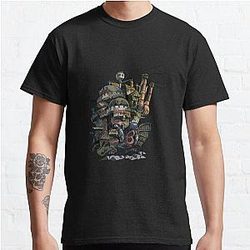 Howl's Moving Castle Tシャツ - Howl's Moving Castle クラシックTシャツRB2507 [ID890]