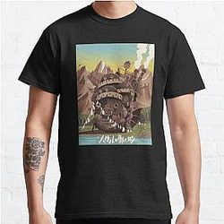 Howl's Moving Castle Tシャツ - ビンテージ howl's moving castle クラシックTシャツRB2507 [ID918]