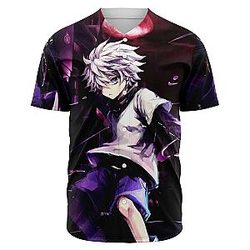 HxH Merch - Killua Zoldyck 3D Baseball Jersey Style No.2