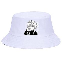 Hunter X Hunter Printed Hat - Zoldyck Killua White Panama Bucket Hat
