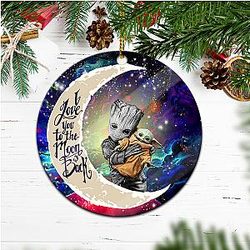 Baby Yoda Moon Galaxy Ornament – Groot Hold Perfect Holiday Gift