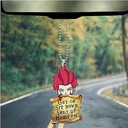 Hisoka Anime Hunter X Hunter Custom Shape Ornament – Get In Sit Down Shut Up Hang On Custom Shape Car Accessories Decorations