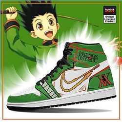 HxH Merch - Hunter X Hunter Gon Freecss Power Jordan Sneakers